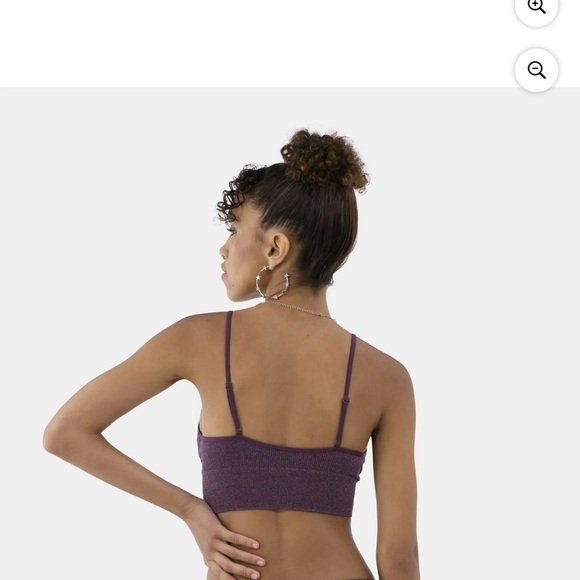 No Boundaries Women's Shimmer V-Neck Brami - Picture 6 of 16